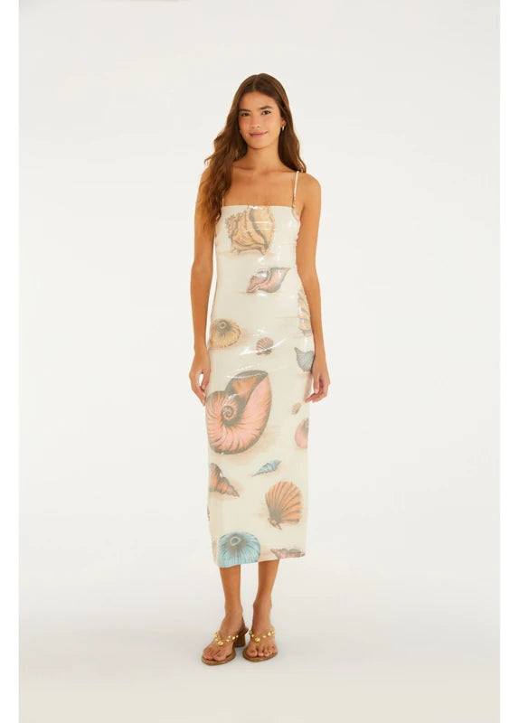 Vestido Sem Alças Paetê Souvenir Mar