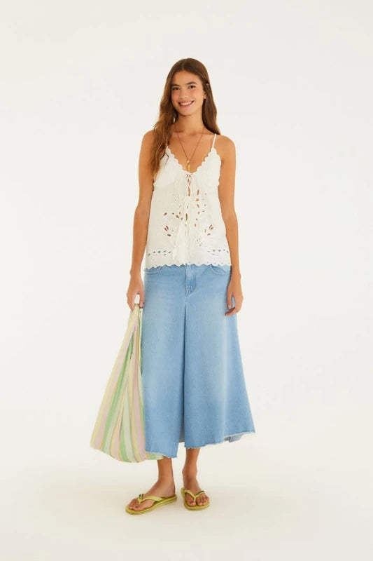 Saia Jeans Cropped