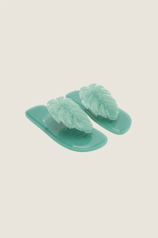 Sandália Rasteira Jelly Monstera