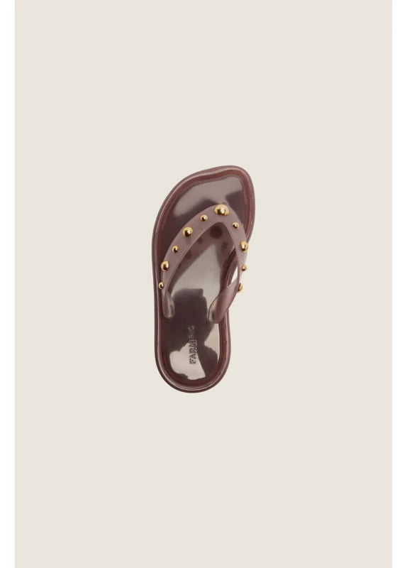 Sandália Flip Flop Jelly Tachas