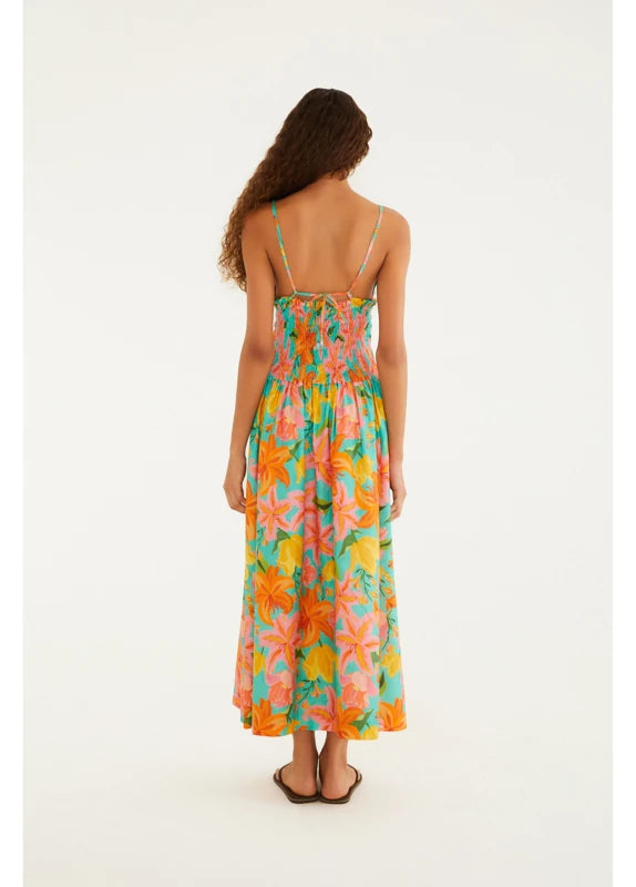 Vestido Longo Estampado Amor De Flor