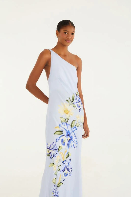 Vestido Cropped Estampado Orquidário