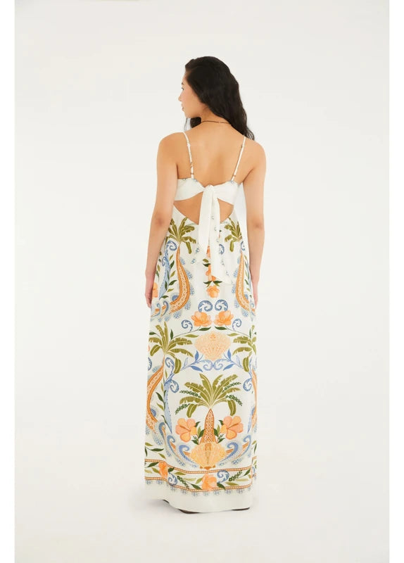 Vestido Longo Estampado Tina