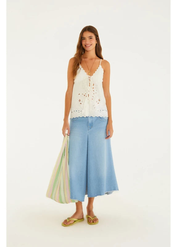 Saia Jeans Cropped