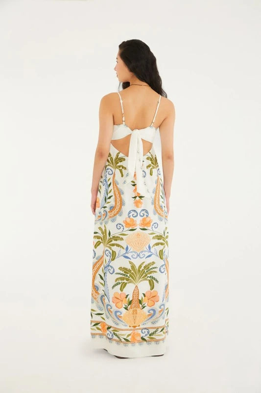 Vestido Longo Estampado Tina
