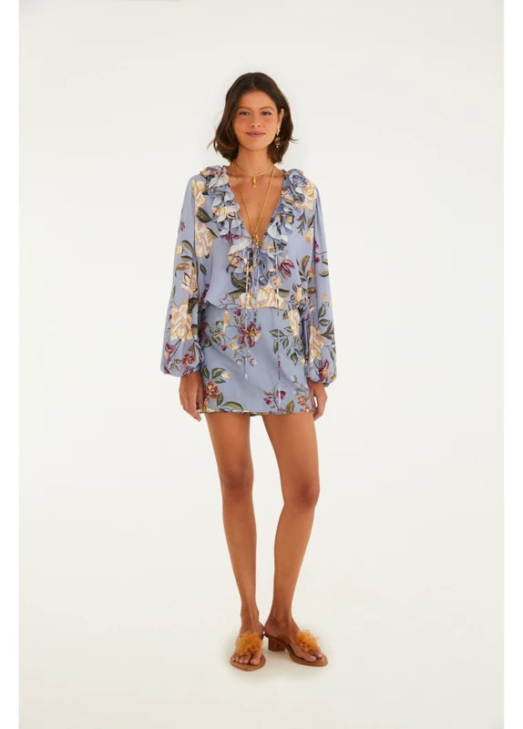 Short Saia Estampado Floral Beatriz